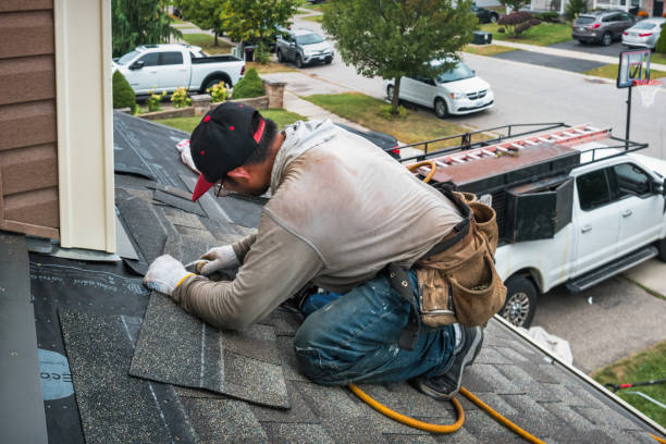 Professional Roofing technician working in Check, VA